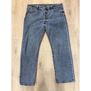Levis 501xx Jeans Mens 38x30 Blue Denim Pants Button Fly Workwear Straight Leg